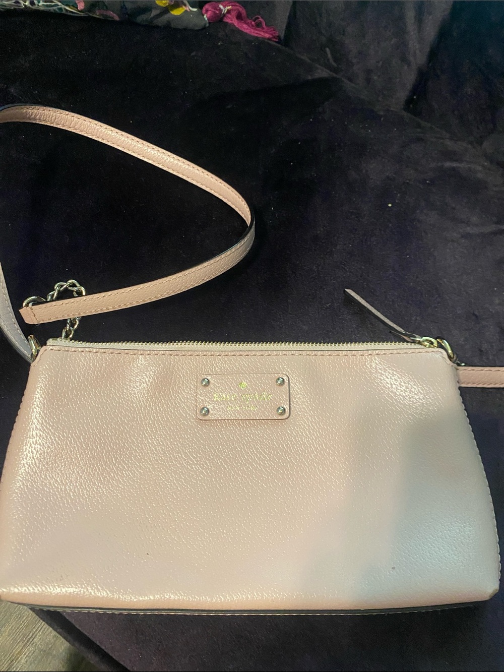 kate spade Blush Pink Pebbled Leather Crossbody Bag